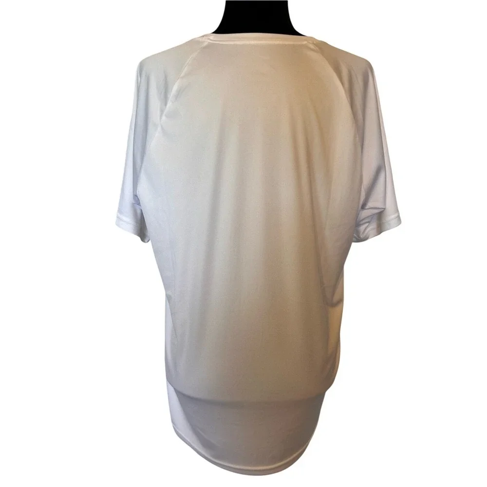 Nike Swim Dri-Fit Men's White Short Sleeve Performance Tee Shirt Size Medium‎